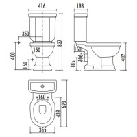 Бачок для унитаза Creavit Klasik KL410-00CB00E-0000