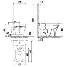 Бачок для унитаза Creavit Sorti SR410-00CB00E-0000