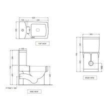 Бачок для унитаза Jaquar Fonte FNS-WHT-40201