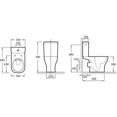Бачок для унитаза Jacob Delafon Struktura ETAG212-WTE