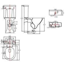 Бачок для унитаза 3,5/5 л Bravat Cena CY21206W-RUS