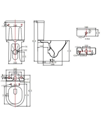 Бачок для унитаза 3,5/5 л Bravat Cena CY21206W-RUS