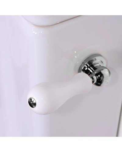 Бачок низкий с боковым отверстием для ручки смыва Kerasan Waldorf 418301bi