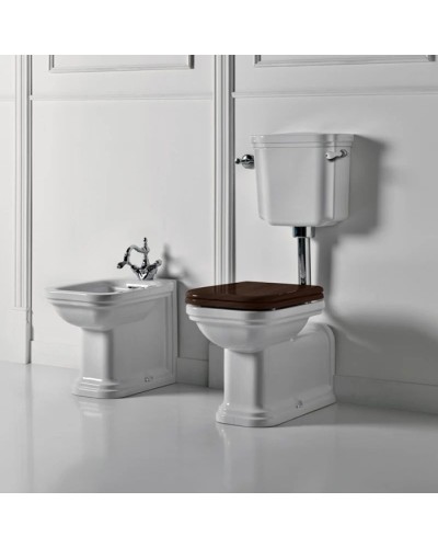 Бачок низкий с боковым отверстием для ручки смыва Kerasan Waldorf 418301bi