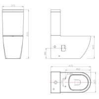 Бачок для унитаза 3,5/5 л Bravat Gina CY01008XW-PA-ENG