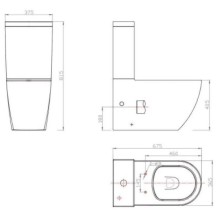 Бачок для унитаза 3,5/5 л Bravat Gina CY01008XW-PA-ENG
