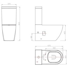 Бачок для унитаза 3,5/5 л Bravat Gina CY01008XW-PA-ENG