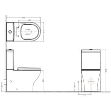 Бачок для унитаза 3,5/5 л Bravat Rael CY01016W-PA-RUS