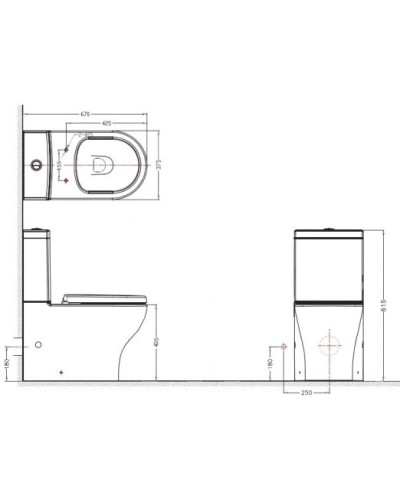 Бачок для унитаза 3,5/5 л Bravat Rael CY01016W-PA-RUS