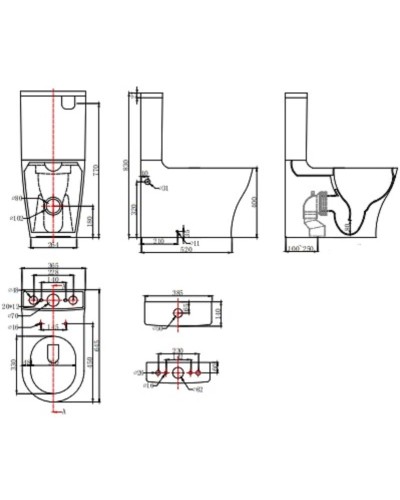 Бачок для унитаза 3,5/5 л Bravat Pura CY21214W-RUS