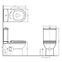 Бачок для унитаза 3,5/5 л Bravat New Moon CY01014W-RUS