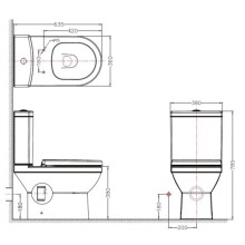 Бачок для унитаза 3,5/5 л Bravat New Moon CY01014W-RUS