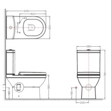 Бачок для унитаза 3,5/5 л Bravat New Moon CY01014W-RUS