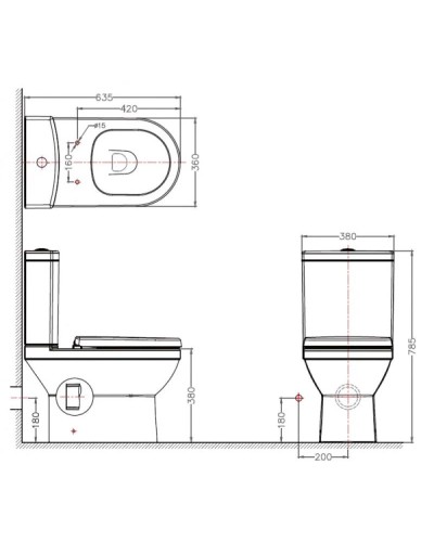Бачок для унитаза 3,5/5 л Bravat New Moon CY01014W-RUS