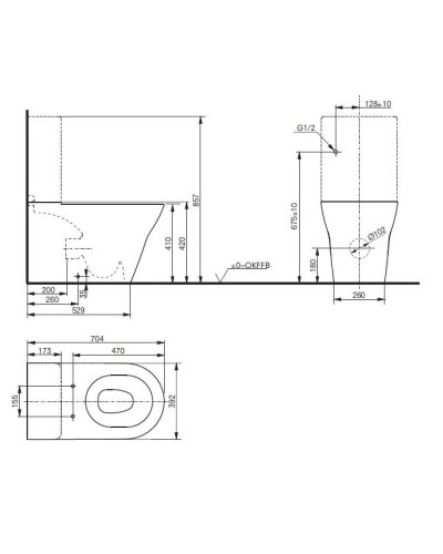 Бачок для унитаза Toto MH SW10044G1#W