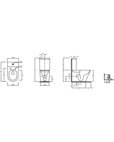 Бачок для унитаза Jacob Delafon Rodin+ ETAB232-00