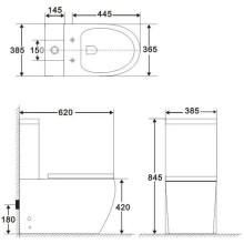 Бачок для унитаза BelBagno Amanda BB051T