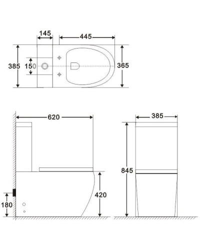 Бачок для унитаза BelBagno Amanda BB051T