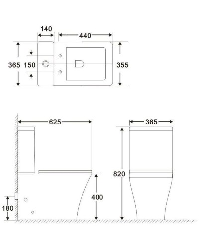 Бачок для унитаза BelBagno Marmi BB052T