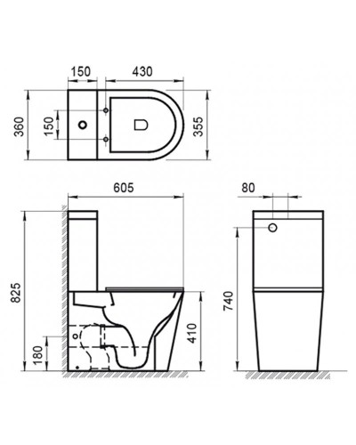 Бачок для унитаза 3/4,5 л BelBagno Flay-R BB2149T