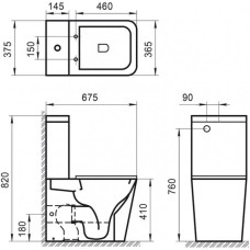 Бачок для унитаза 3/4,5 л BelBagno Ardente-R BB02093T