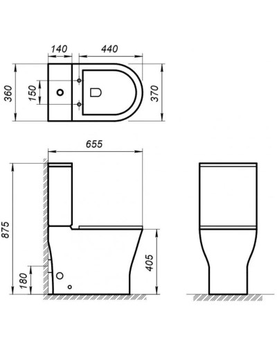 Бачок для унитаза 3/4,5 л BelBagno Acqua BB340T