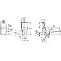 Бачок 4,5/3л без крышки (моноблок) Roca Dama 341784000