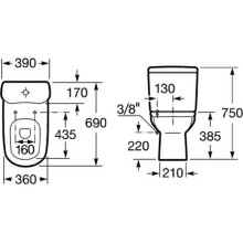 Бачок для унитаза 3/6 л Roca Giralda 341469000