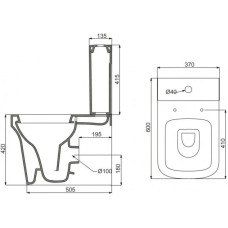 Бачок для унитаза 3/6 л BelBagno Marco BB118T