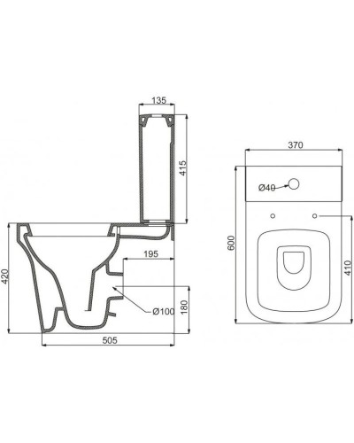 Бачок для унитаза 3/6 л BelBagno Marco BB118T