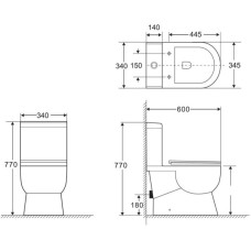 Бачок для унитаза 3/4,5 л BelBagno Ricco BB275T
