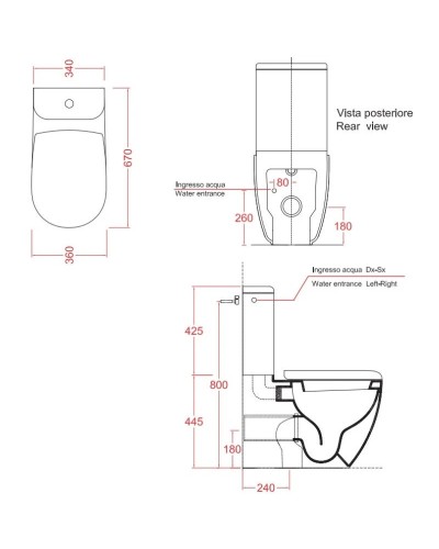 Бачок для унитаза Artceram File 2.0 FLC001 05 00 bi matt