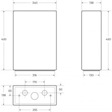 Бачок для унитаза 3/6 л Cezares Lux CZR-158-T