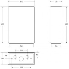 Бачок для унитаза 3/6 л Cezares Lux CZR-158-T