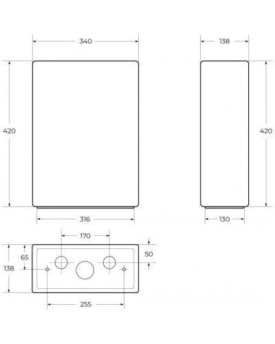 Бачок для унитаза 3/6 л Cezares Lux CZR-158-T
