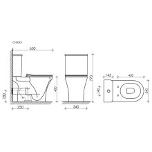 Бачок для унитаза Ceramica Nova Fortuna CN9001-T