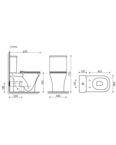 Бачок для унитаза Ceramica Nova Alfa CN9002-T