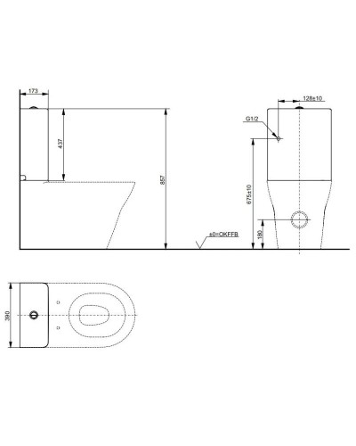 Бачок для унитаза Toto MH SW10044G1#W