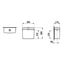 Бачок, подводка боковая Laufen Pro 8269500002781