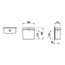 Бачок, подводка боковая Laufen Pro 8269500002781