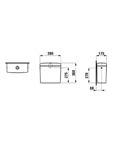 Бачок, подводка боковая Laufen Pro 8269500002781