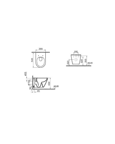 Унитаз Vitra Integra Round 7041B003-0075 подвесной без сиденья