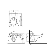 Унитаз Kolo Nova Pro M33100000 подвесной без сиденья