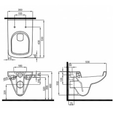 Унитаз Kolo Nova Pro M33103000 подвесной без сиденья