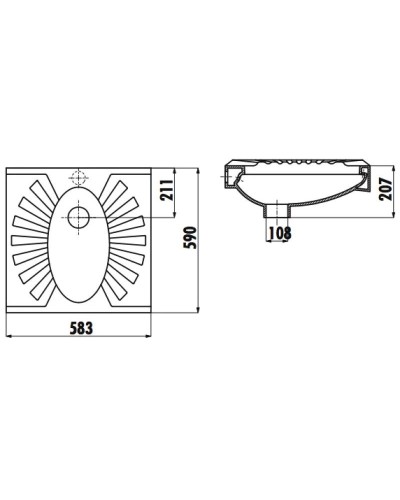 Чаша Генуя Creavit TP595-00CB00E-0000