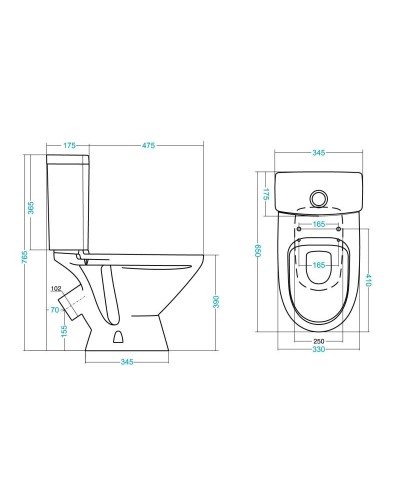 Унитаз-компакт с сиденьем Santek Лига 1.WH30.2.141