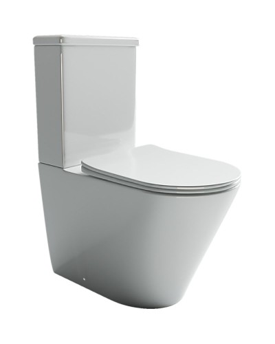 Унитаз компакт Ceramica Nova Highlight Rimless CN1802-B без бачка и с сиденьем Микролифт