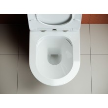 Унитаз компакт Ceramica Nova Highlight Rimless CN1802-B без бачка и с сиденьем Микролифт