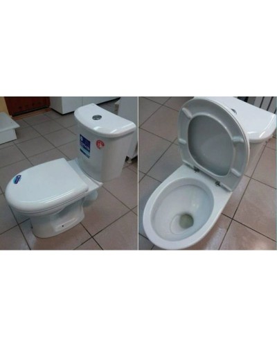 Унитаз-компакт антивсплеск с сиденьем микролифт Santek Бореаль 1.WH30.2.146