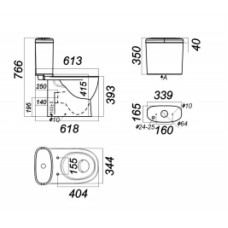 Унитаз-компакт с сиденьем дюропласт Sanita Luxe Art ARTSLCC01020622